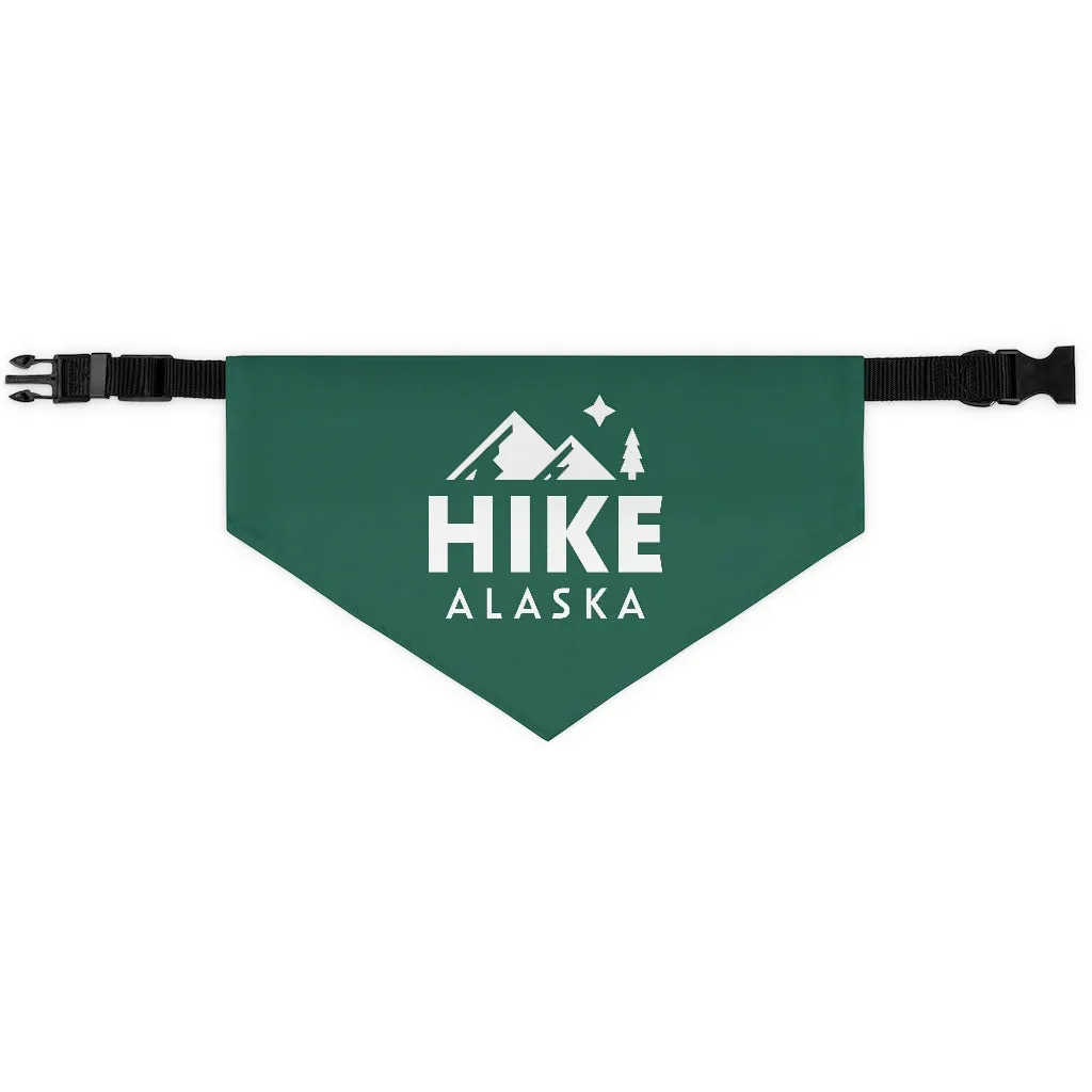 Hike Alaska Pet Bandana Collar - Green
