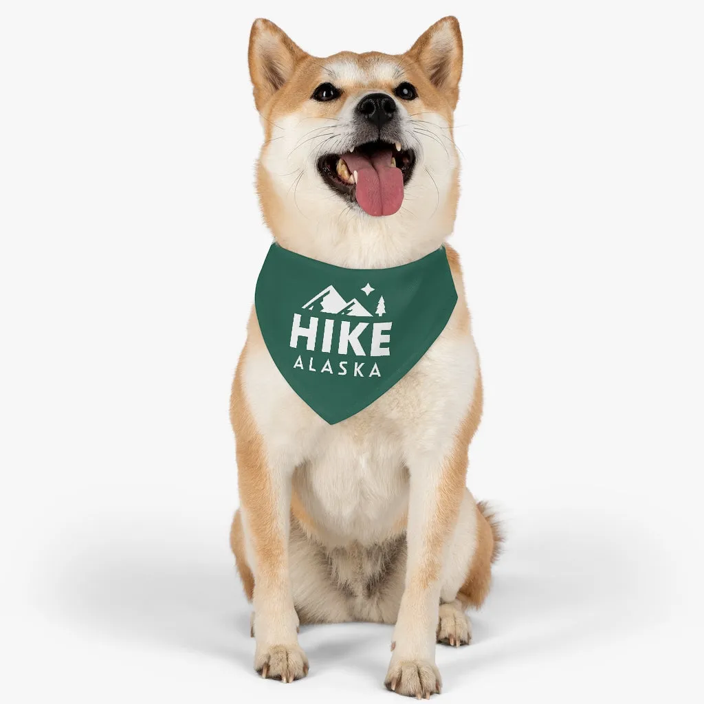 Hike Alaska Pet Bandana Collar - Green