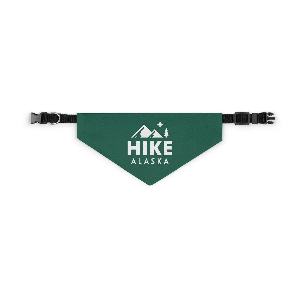 Hike Alaska Pet Bandana Collar - Green