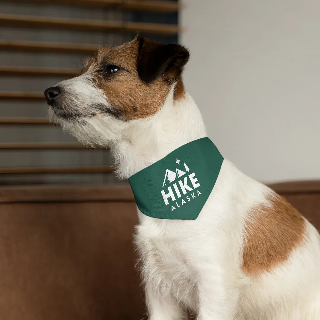 Hike Alaska Pet Bandana Collar - Green
