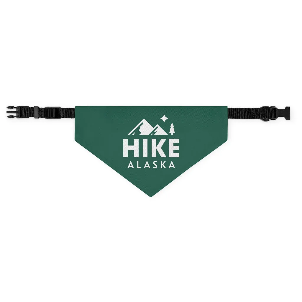 Hike Alaska Pet Bandana Collar - Green