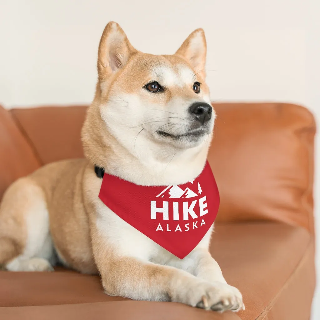 Hike Alaska Pet Bandana Collar - Red