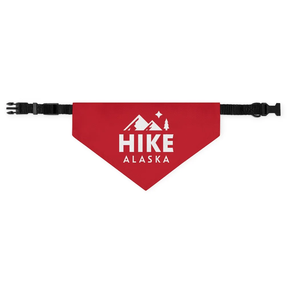 Hike Alaska Pet Bandana Collar - Red
