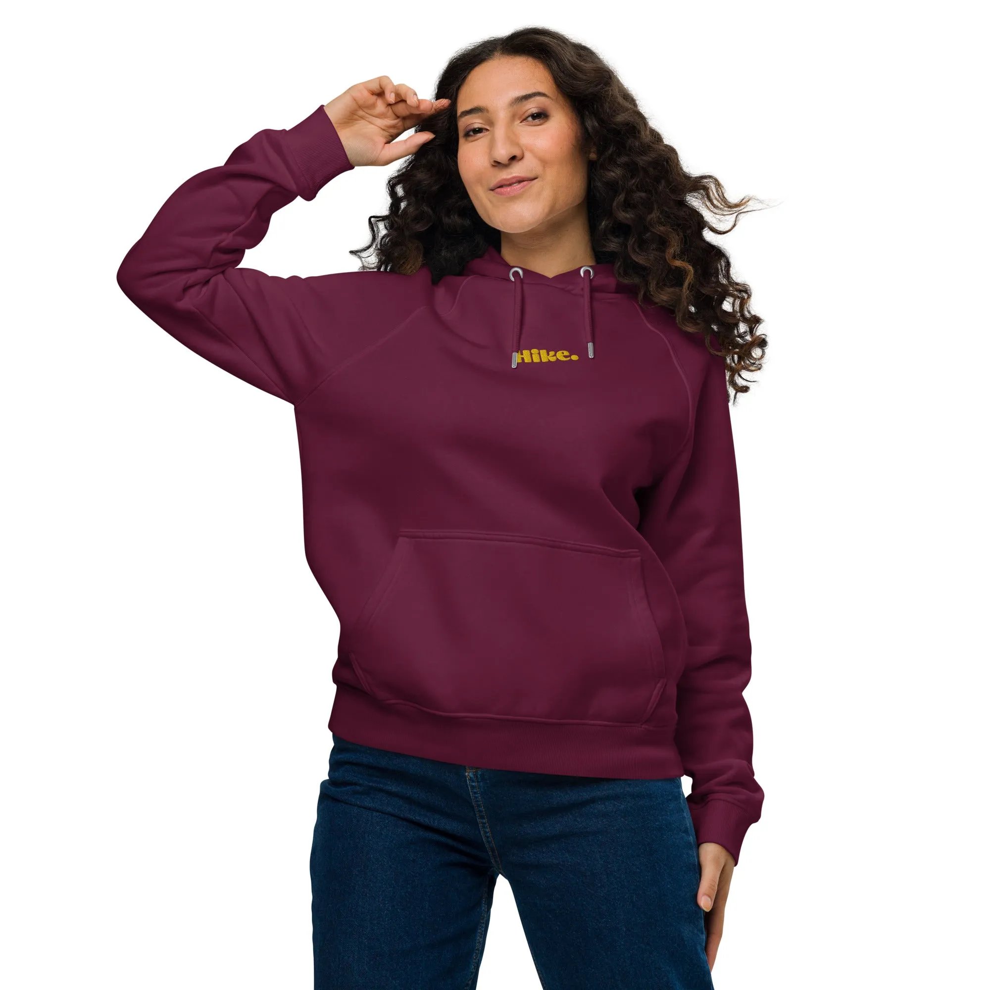 Hike. Embroidered Organic Hoodie