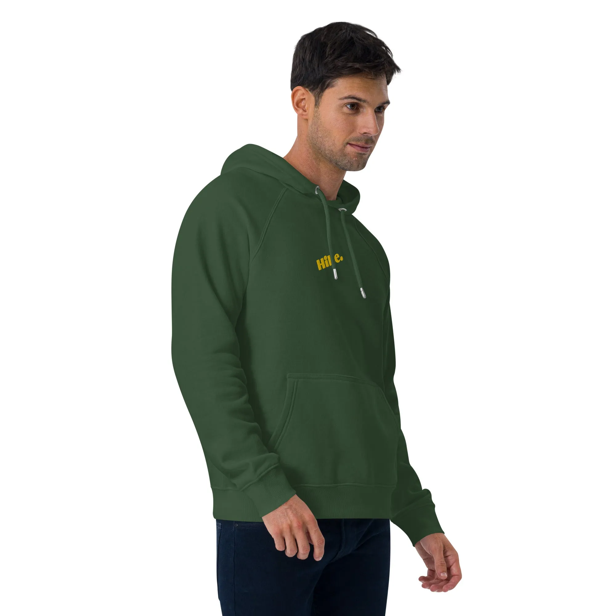Hike. Embroidered Organic Hoodie