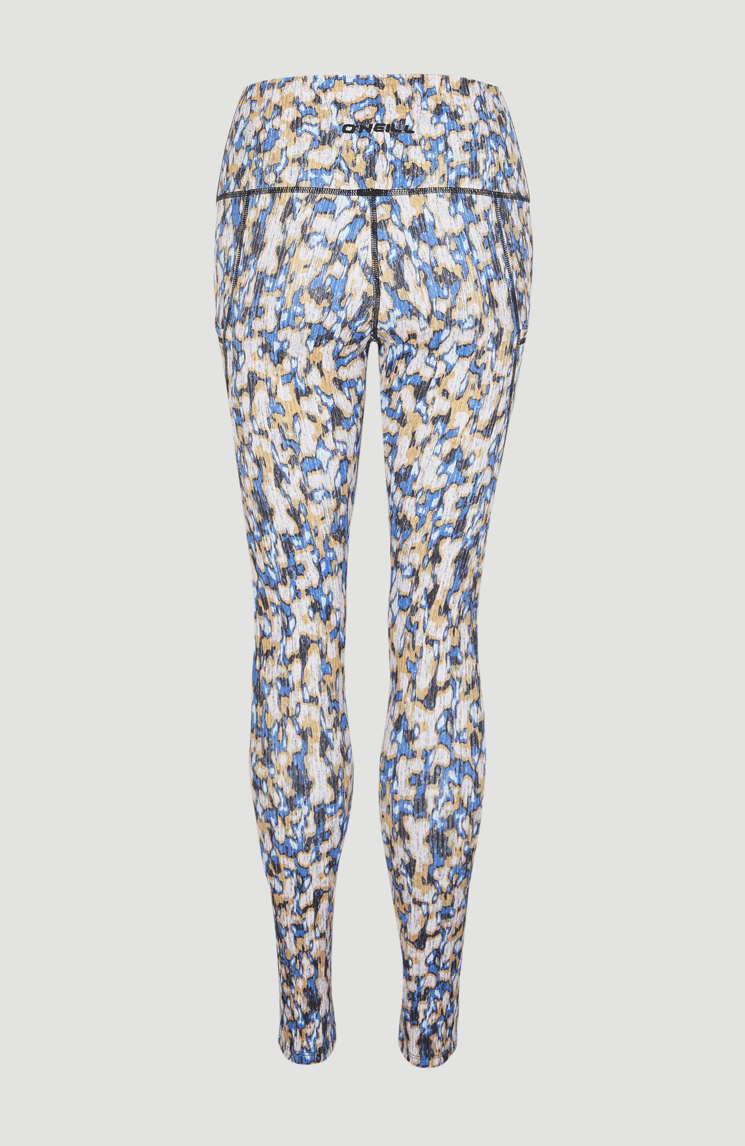Hike Rib High Waist Leggings | Blue Minimal Camo