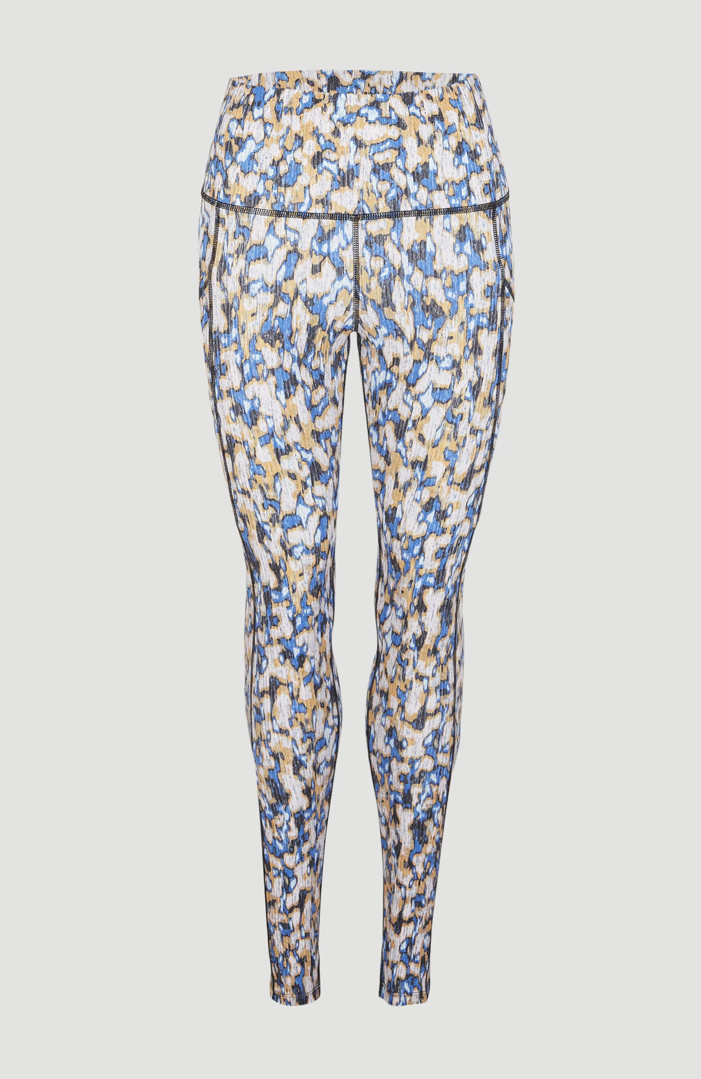 Hike Rib High Waist Leggings | Blue Minimal Camo