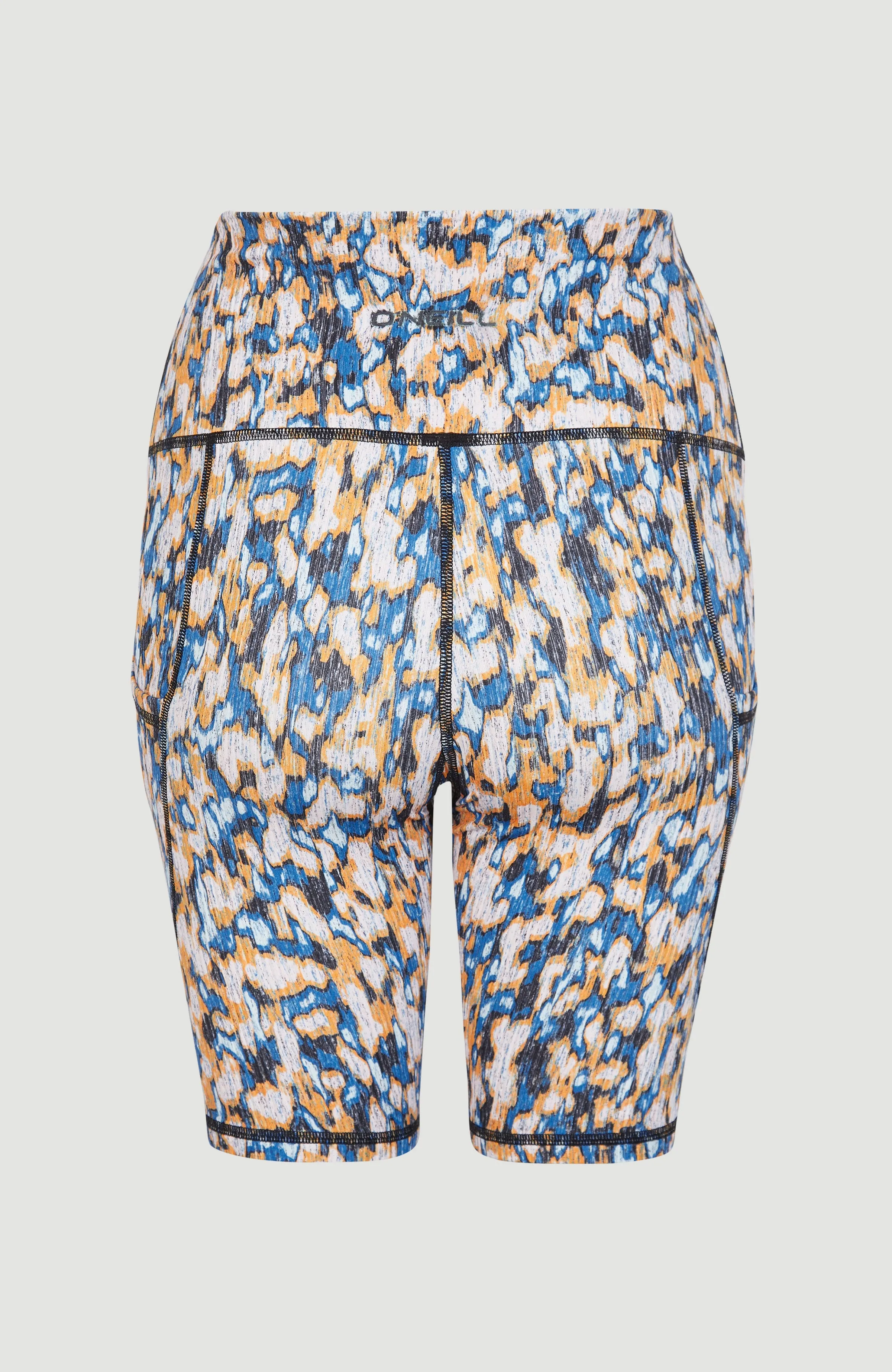 Hike Ribbed High Waist Shorts | Blue Minimal Camo