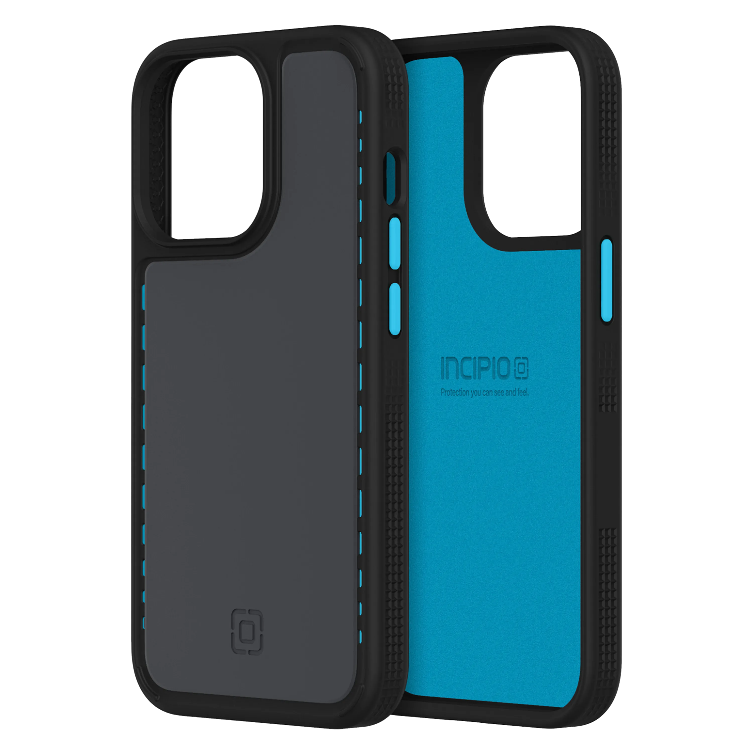 Incipio - Optum Case - iPhone 13 Pro - Black Oyster And Electric Blue