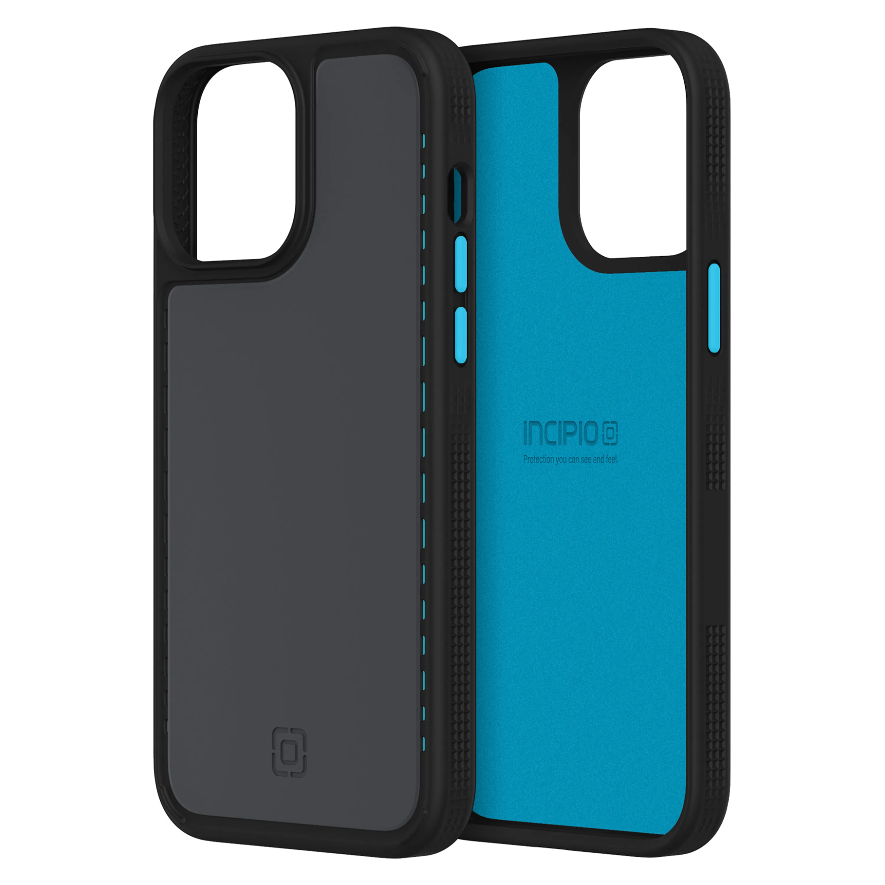 Incipio - Optum Case - iPhone 13 Pro Max / 12 Pro Max - Black Oyster And Electric Blue