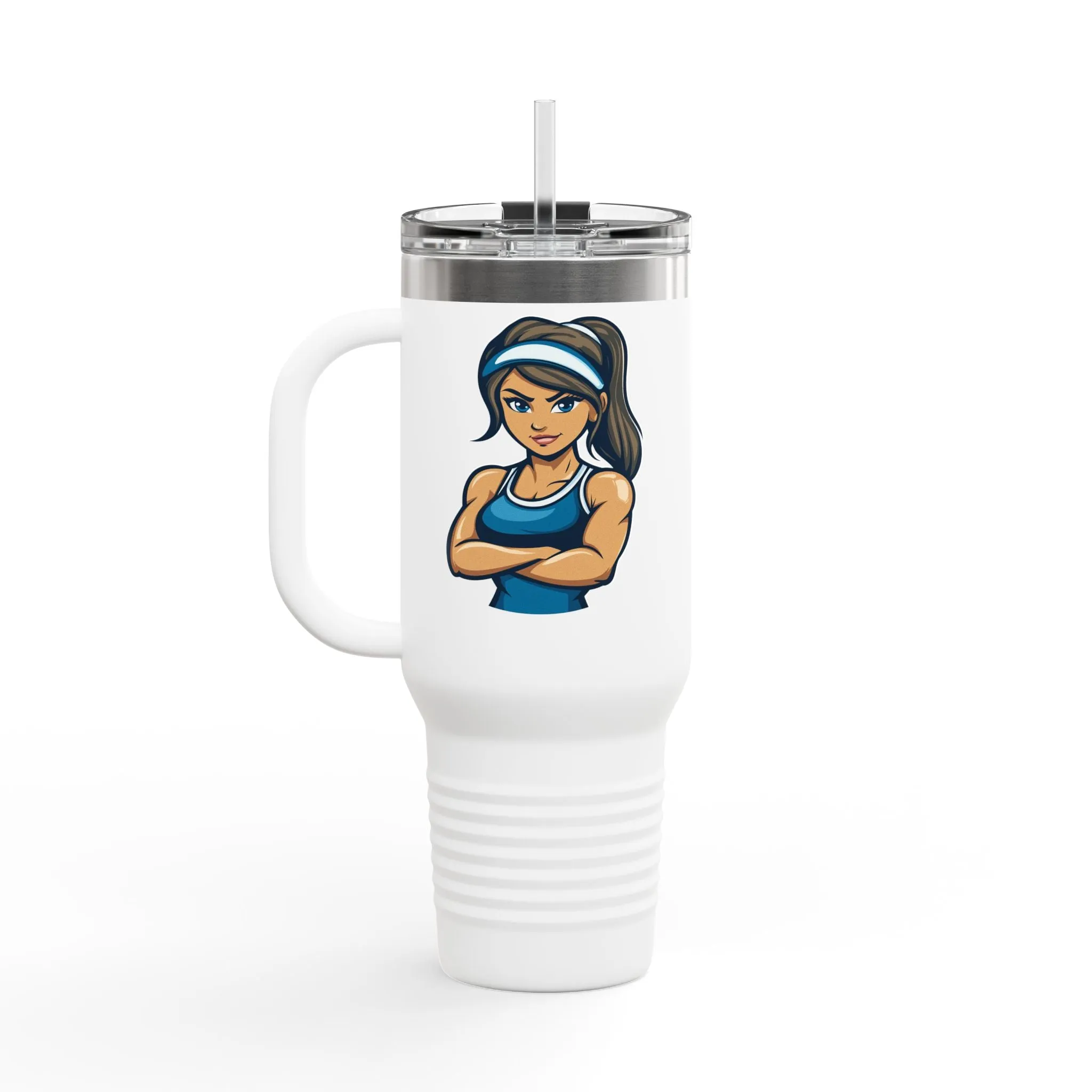 Inspirational Insulated Travel Mug - 40oz - Practice, Laugh, Repeat