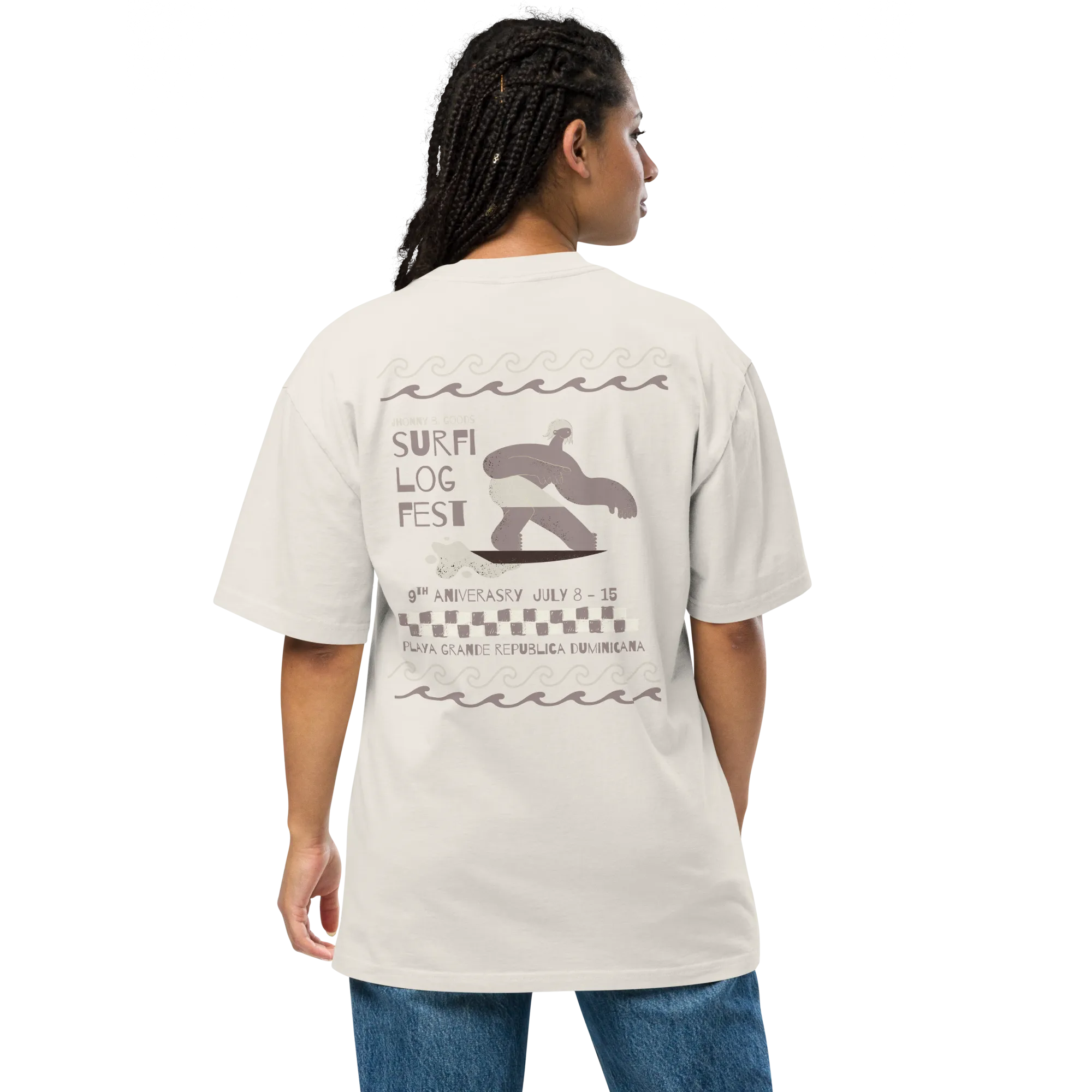 JBG Surfi Fest - Women's Oversized Vintage Surf Tee