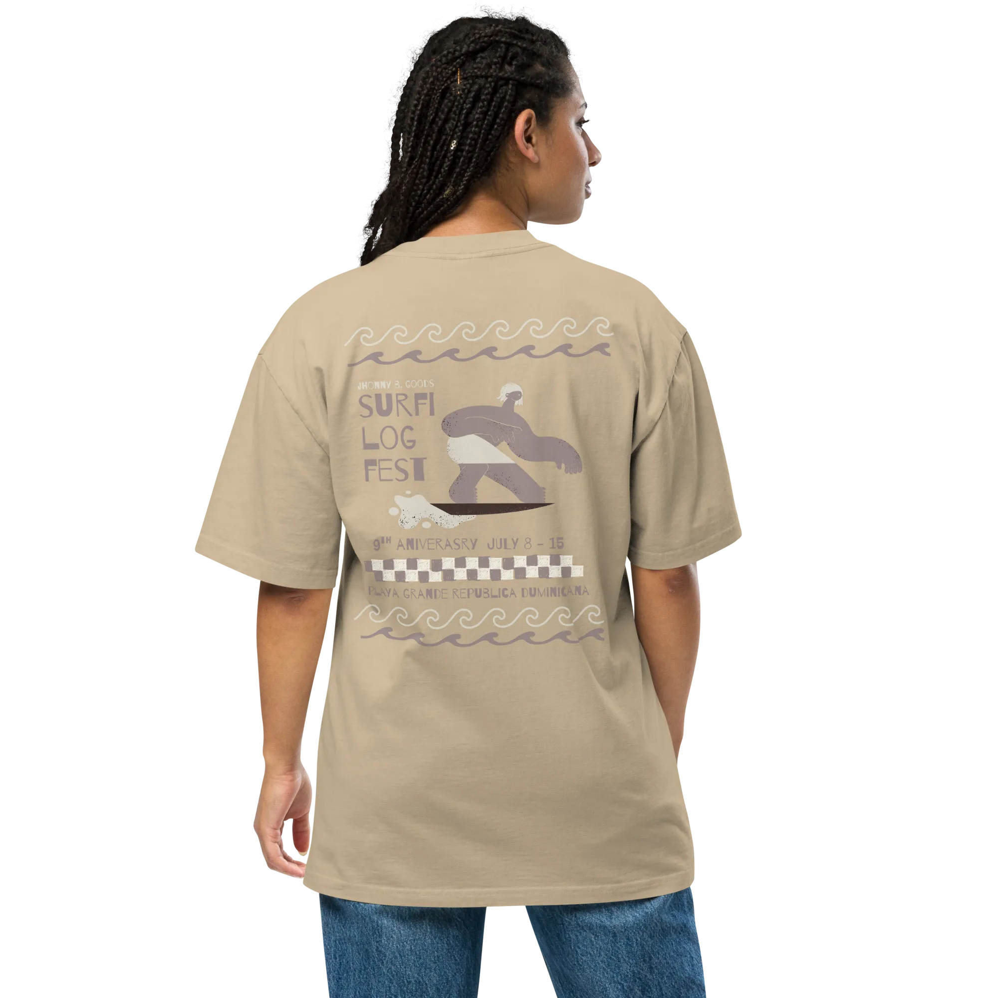 JBG Surfi Fest - Women's Oversized Vintage Surf Tee