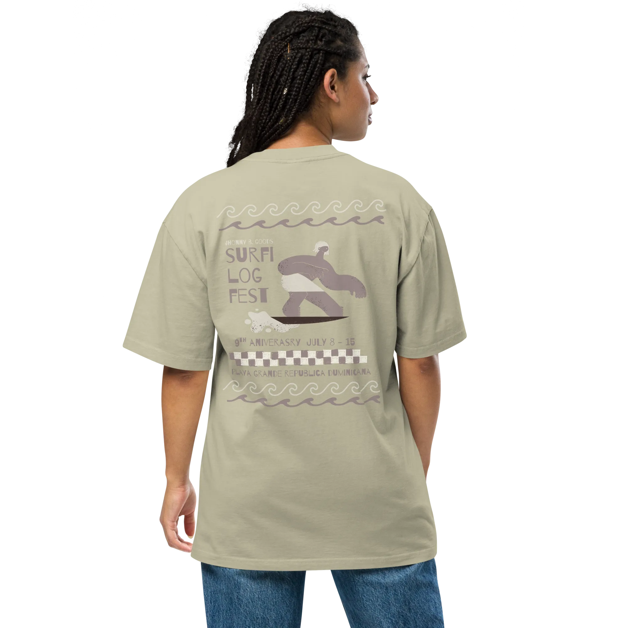 JBG Surfi Fest - Women's Oversized Vintage Surf Tee