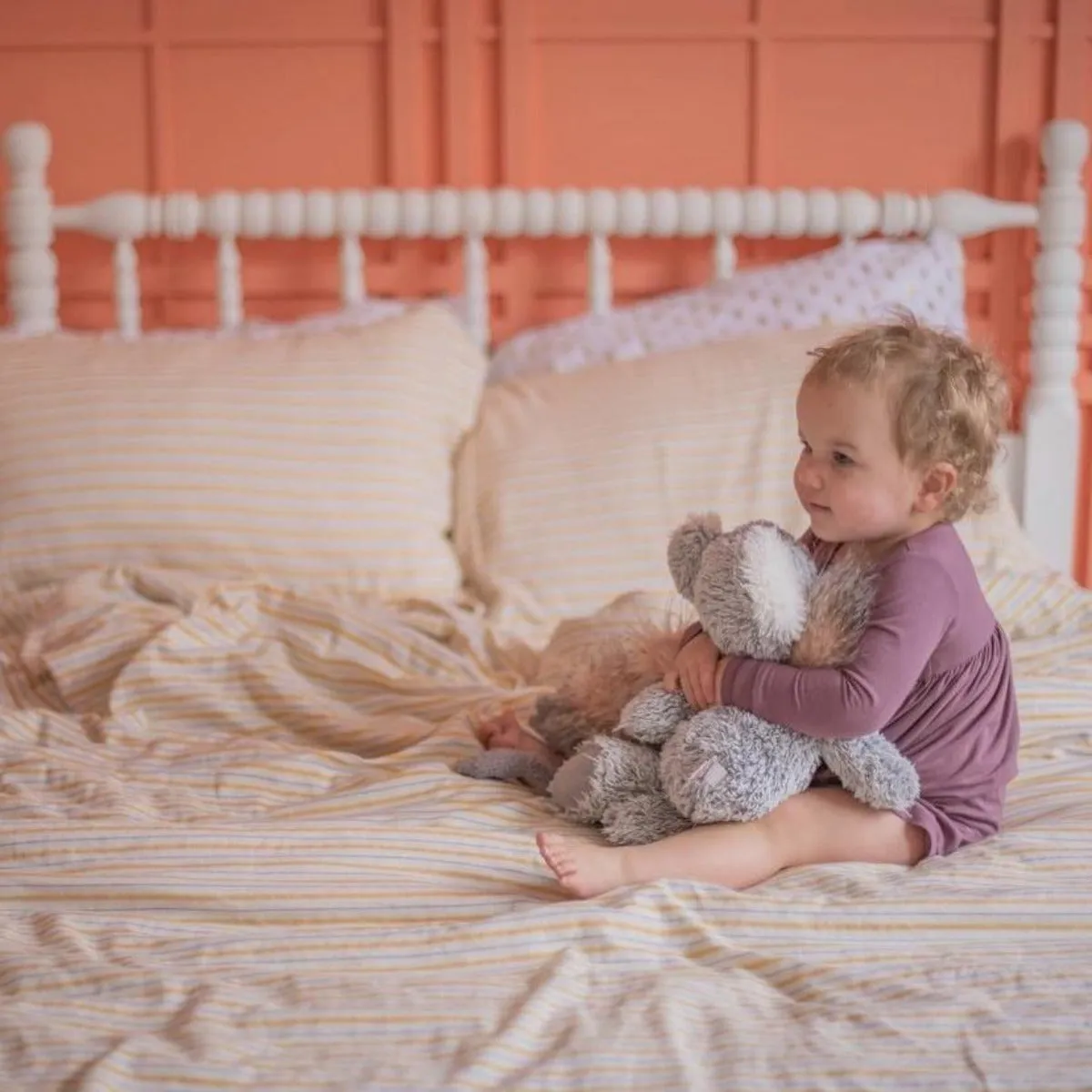 Kids Bunk Quilt & Sham - Golden Child Pinstripe