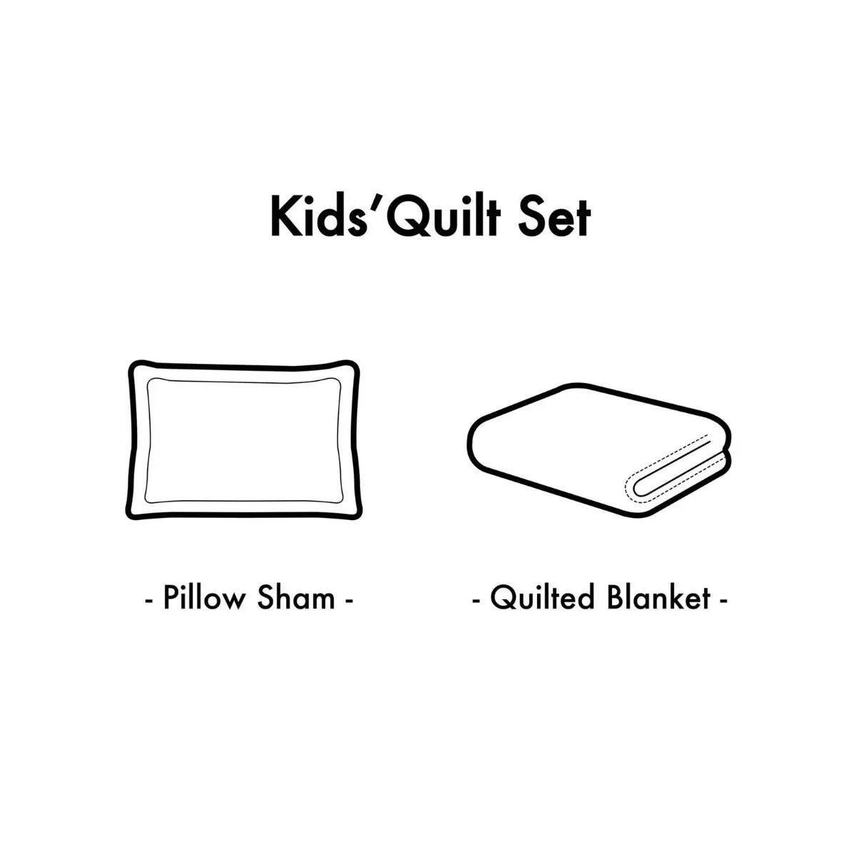 Kids Bunk Quilt & Sham - Golden Child Pinstripe