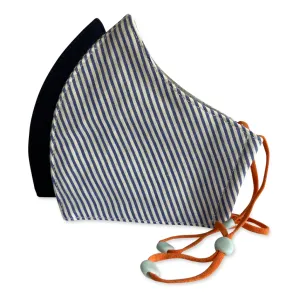 Kids Mask 3-Lyr Navy/Stripes
