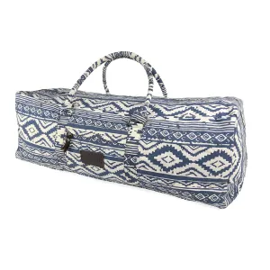Kindfolk Yoga Mat XL Duffel Bag Extra Large Patterned Canvas with Pocket and Zipper (Mesa)