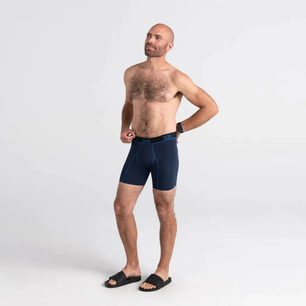 KINETIC LIGHT COMPRESSION MESH BOXER BRIEF - NAVY/CITY BLUE