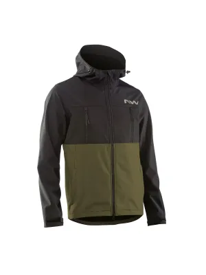 Kurtka rowerowa NORTHWAVE Easy Out Softshell Jacket czarno zielony