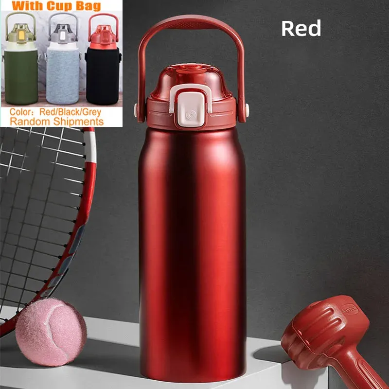 Large Capacity Stainless Steel Tumbler with Straw