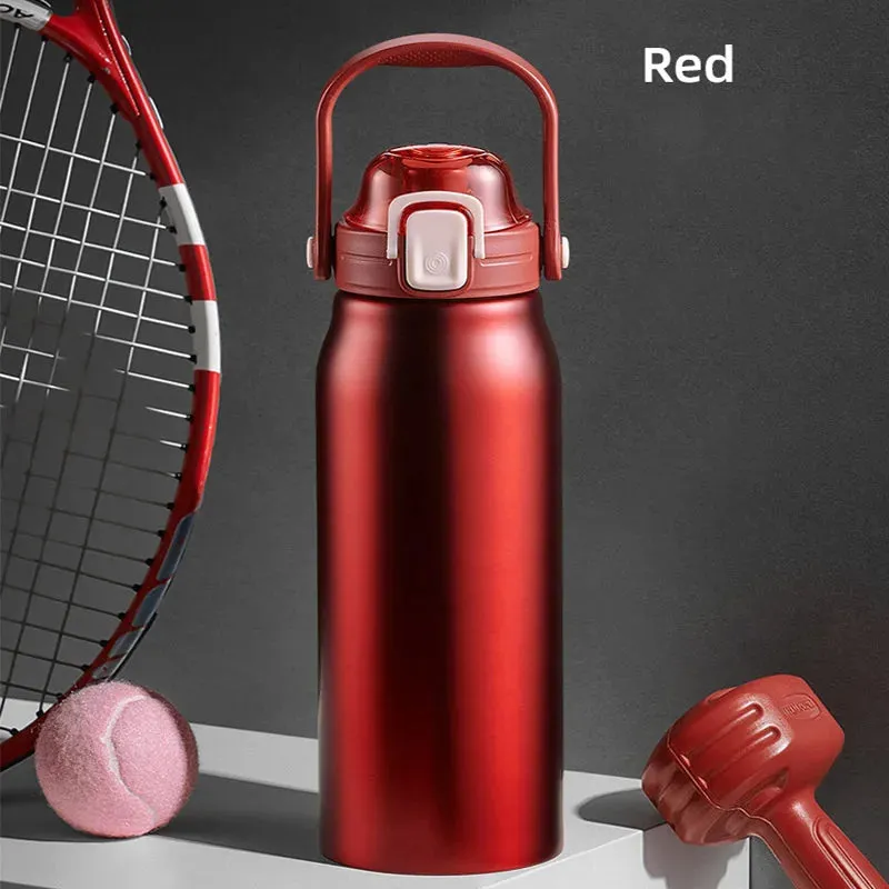 Large Capacity Stainless Steel Tumbler with Straw
