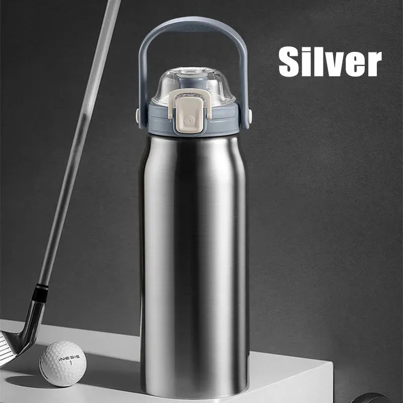 Large Capacity Stainless Steel Tumbler with Straw