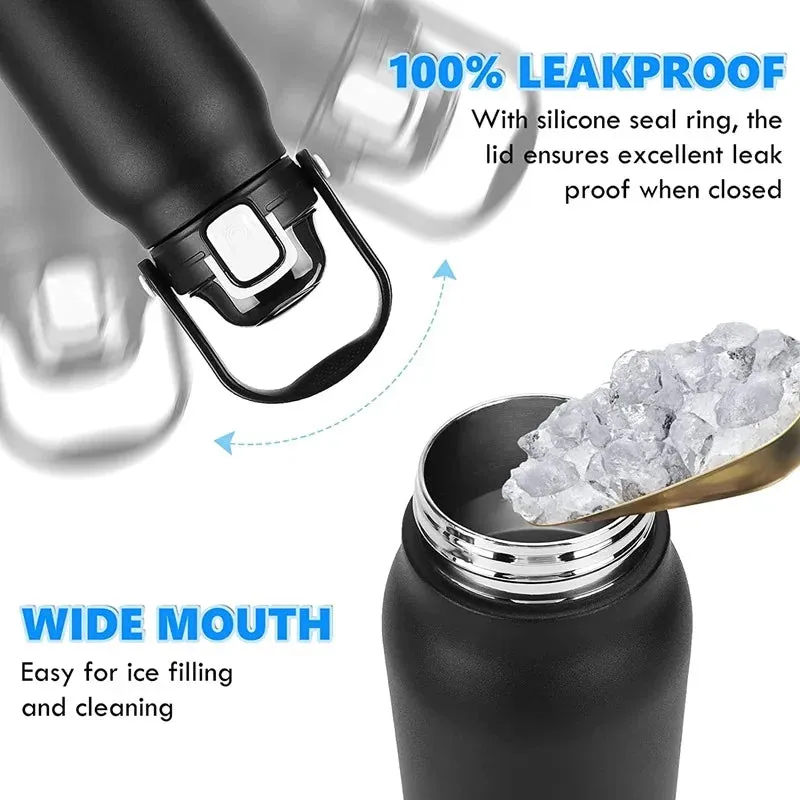 Large Capacity Stainless Steel Tumbler with Straw