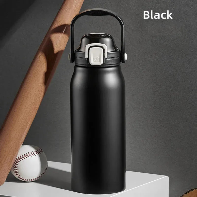 Large Capacity Stainless Steel Tumbler with Straw