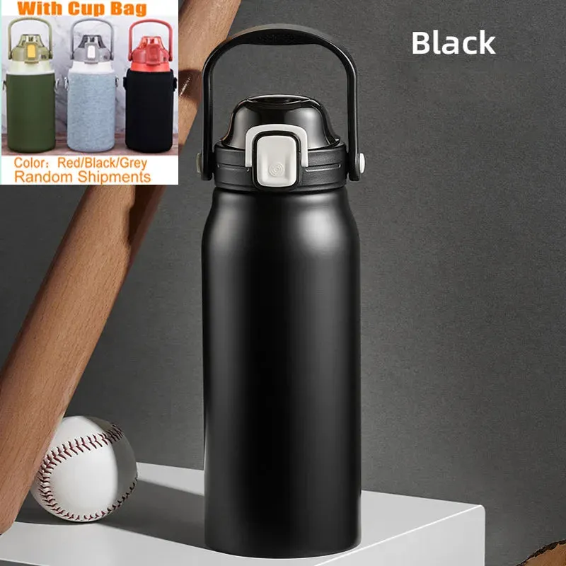 Large Capacity Stainless Steel Tumbler with Straw