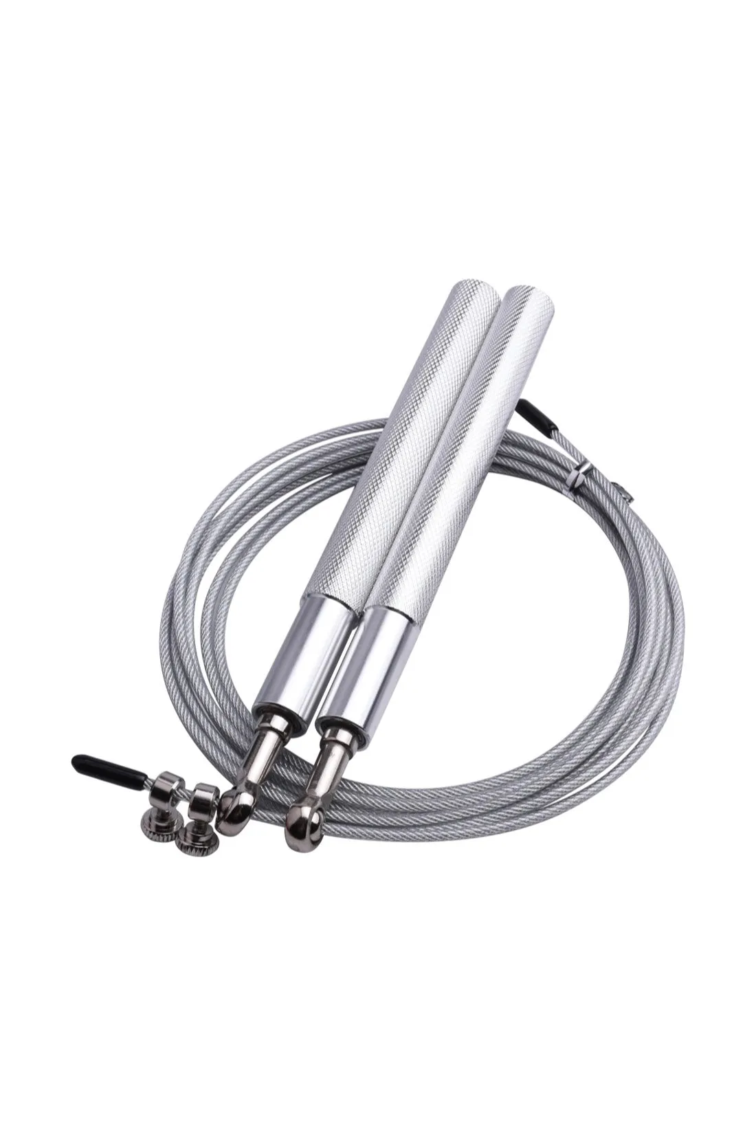 LES-FIT Adjustable Skipping Rope Silver