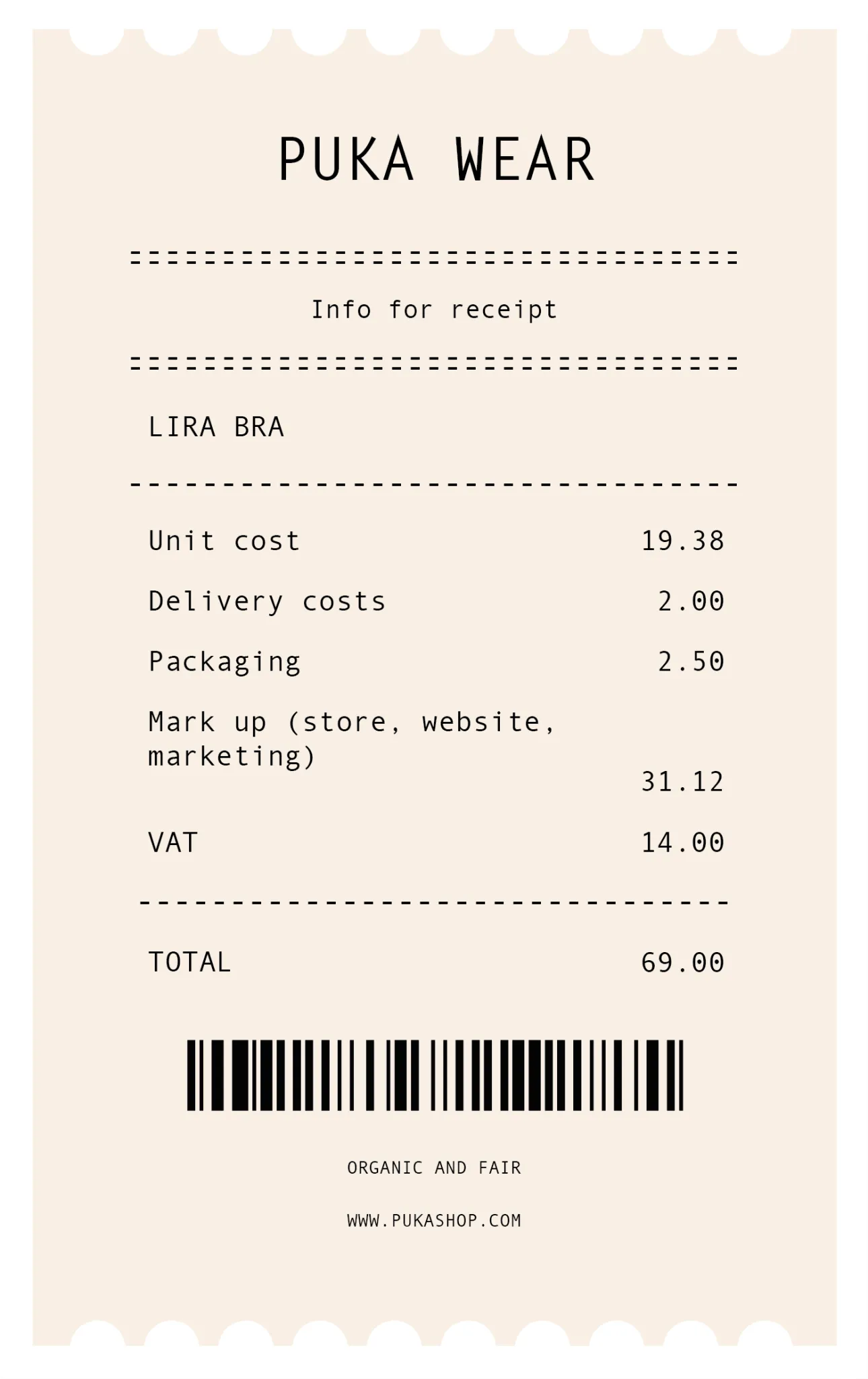 Lira organic sports bra