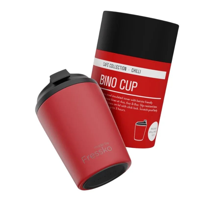 Made By Fressko Reusable Coffee Cups - Chilli (2 sizes)