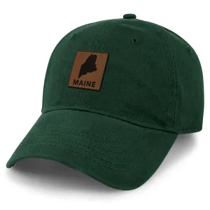 Maine Leather Patch Dad Hat