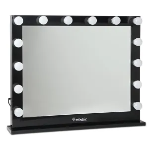 Make Up Mirror with LED Lights - Black