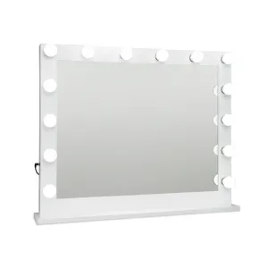 Make Up Mirror with LED Lights - White