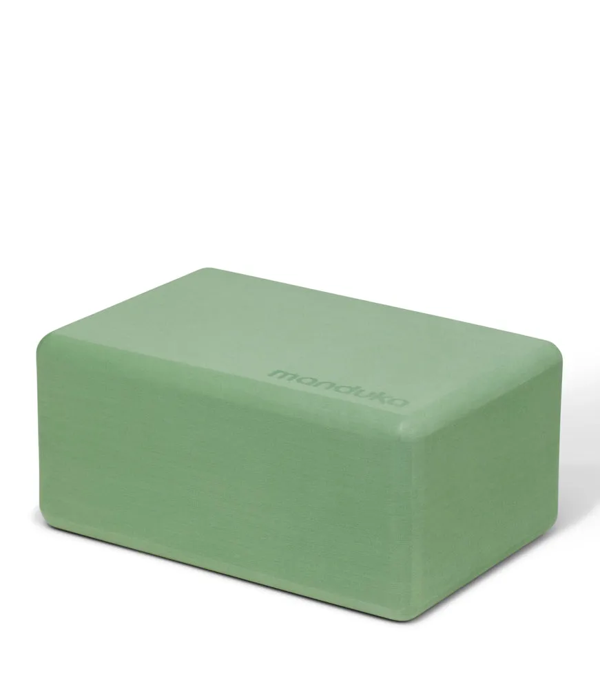 Manduka Recycled Foam Yoga Block - Leaf Green