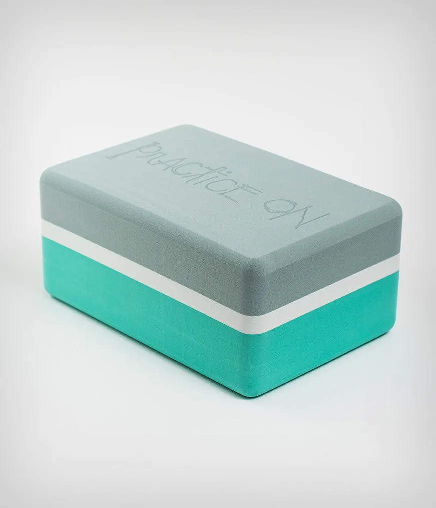 Manduka Recycled Foam Yoga Block (Limited Edition) - Seafoam 3-tone