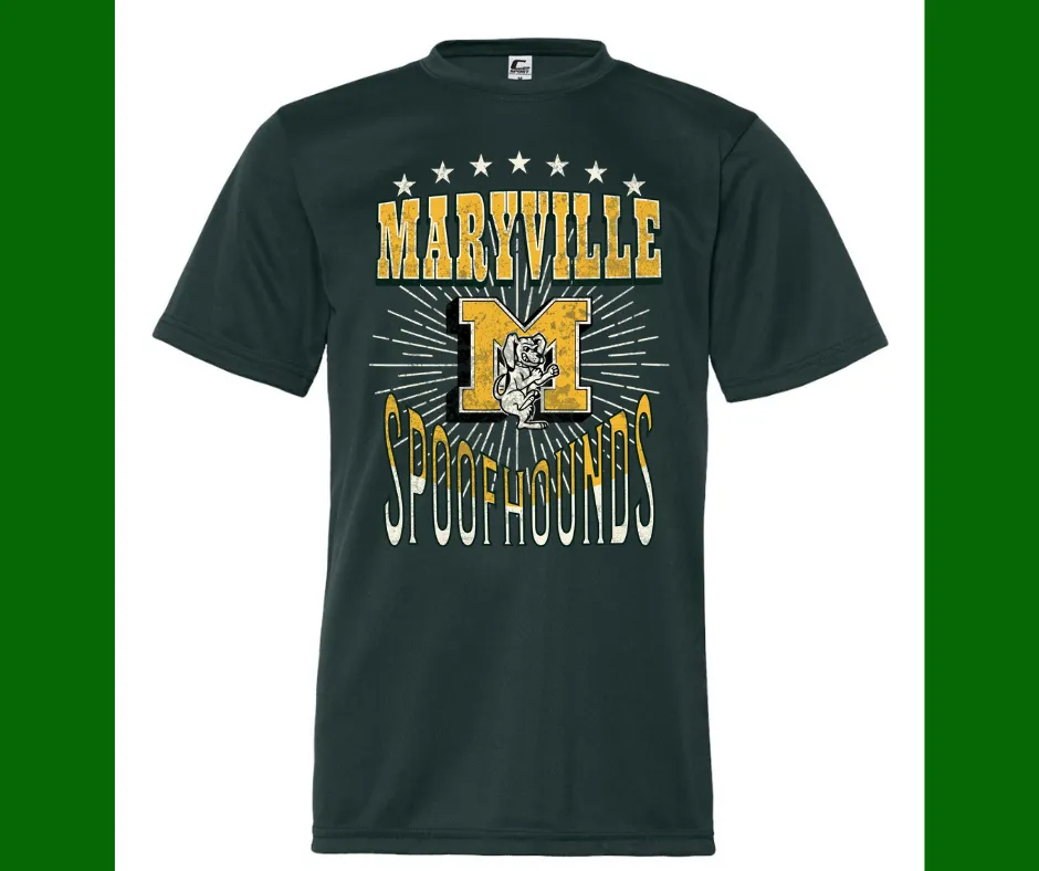 Maryville Spoofhounds Green Performance Tee