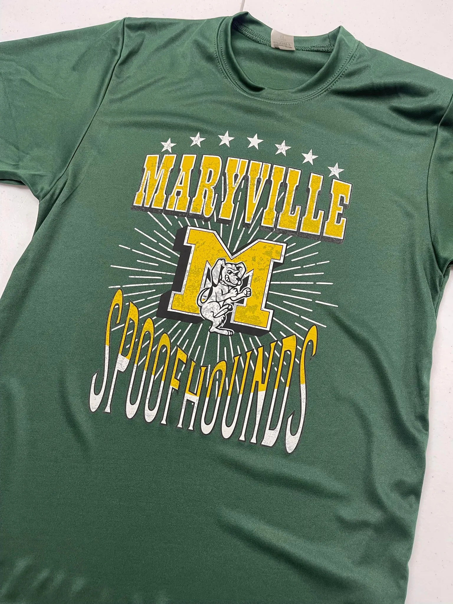 Maryville Spoofhounds Green Performance Tee