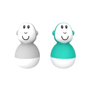 Matchstick Monkey Bathtime Wobblers - Cool Grey/Green