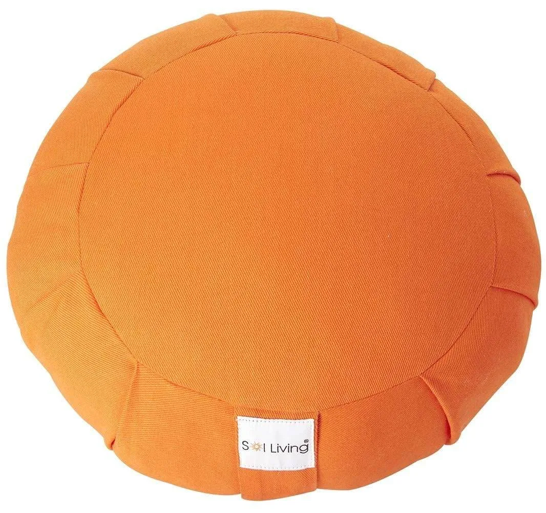 Meditation Cushion Sol Living Yoga Floor Pillow 100% Cotton Floor Cushion Removable Cover Firm Comfort Yoga Floor Cushion Seating for Adults Machine Washable Zafu Meditation Pillow Pouf Bolster Pillow