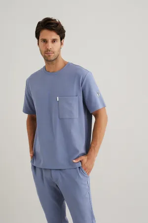 Men's Crewneck Scrub Shirt | Jersey Milano