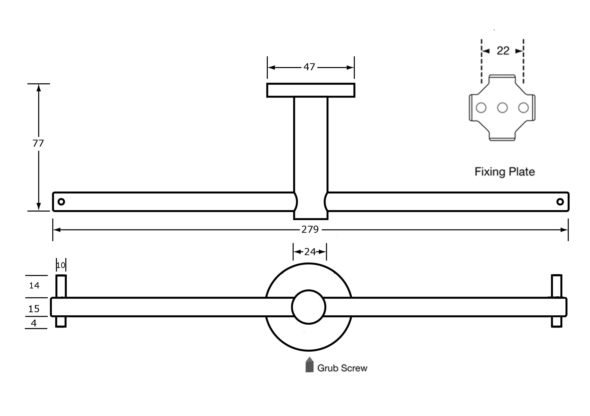 Metlam Toilet Roll Holder - Antimicrobial