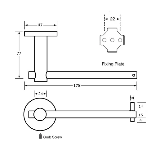 Metlam Toilet Roll Holder - Antimicrobial