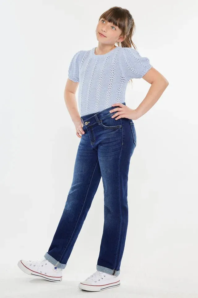 Milly Mid Rise Straight Kids Jeans