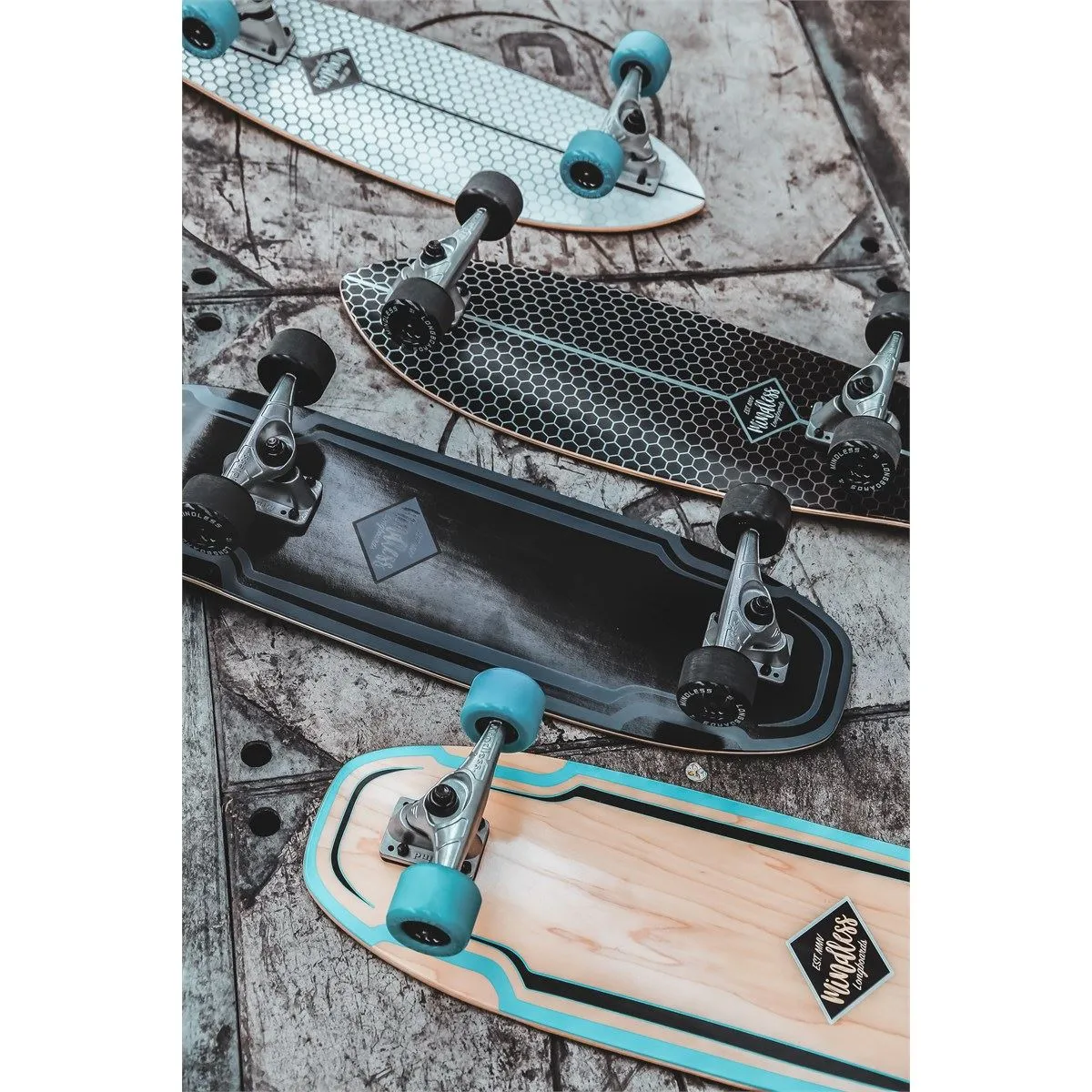 Mindless Surf Skate Carving Cruiser Skateboard - 9.5" x 30" - Green