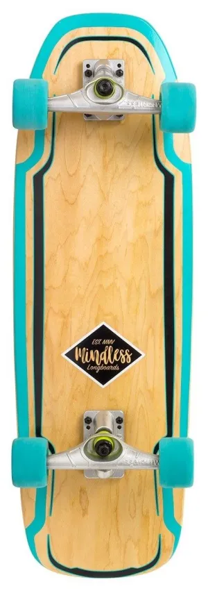 Mindless Surf Skate Carving Cruiser Skateboard - 9.5" x 30" - Green