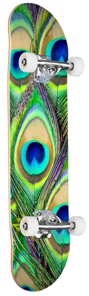 Mini Logo Peacock Feather  Complete Skateboard - 7.5"