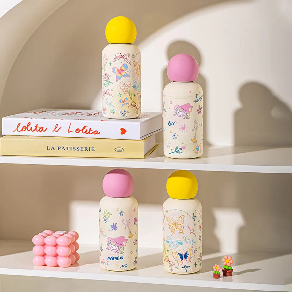 Modern Housewife Time Memory Insulated Bottle - Spring Traces Design, 400ml